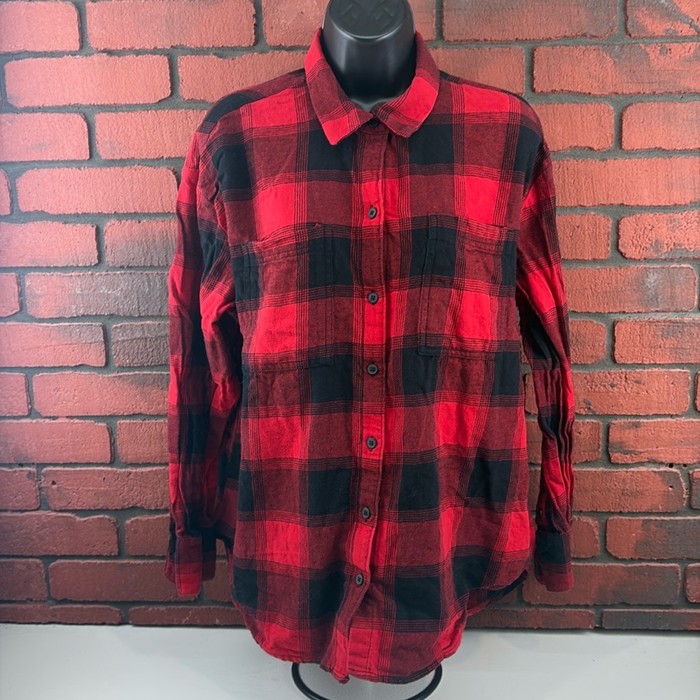 Old Navy Shirt Mens Large Checkered Button Down